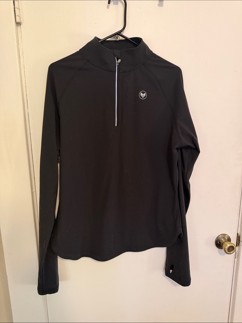 Women’s Black Long-Sleeve Quarter-Zip Performance Tee